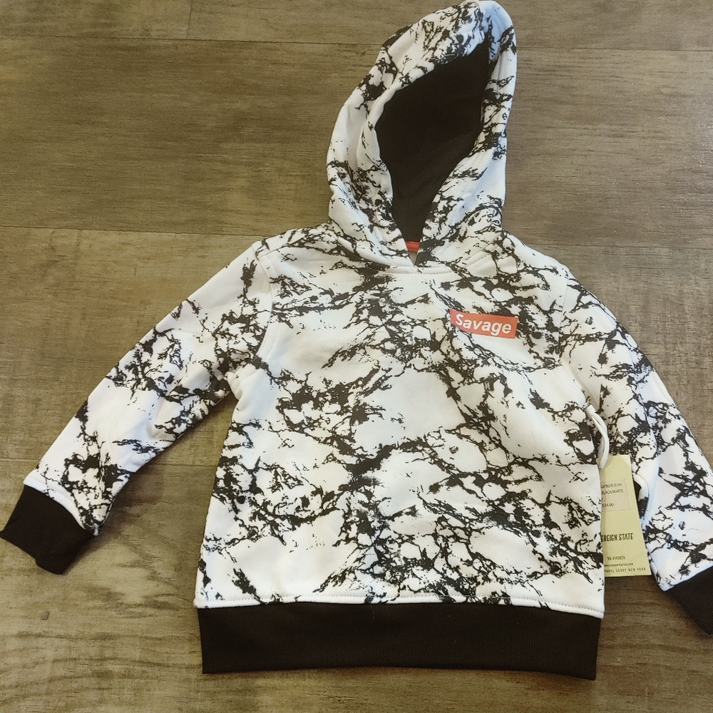 Sovereign State Supreme Black/white hoodie sweatshirt 4t